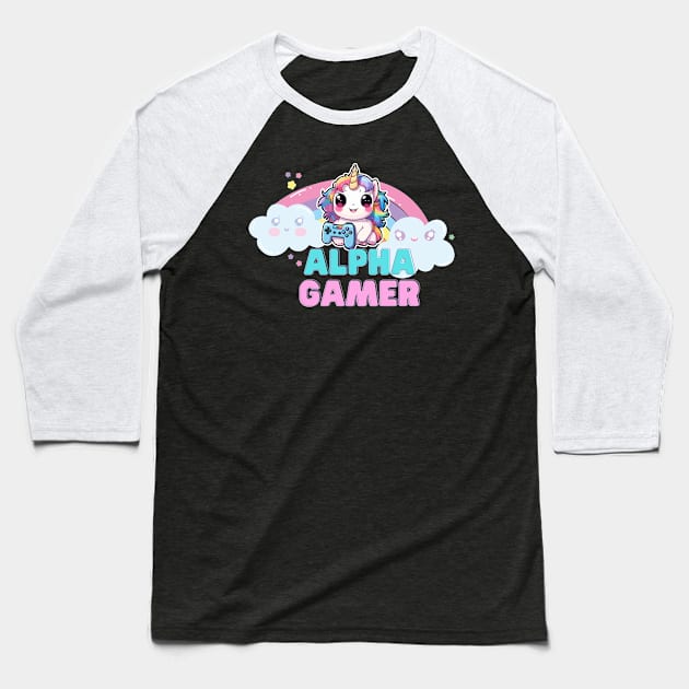 Alpha Gamer Baseball T-Shirt by AS-Designs2023
